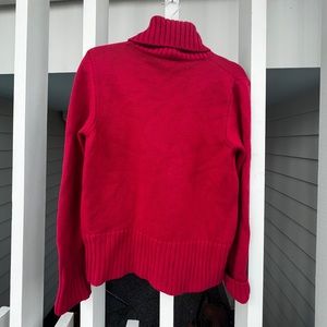 Burberry London knit turtleneck sweater size M classic comfy fall hot pink
